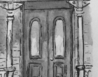 The Victorian Porch Drawing Etsy