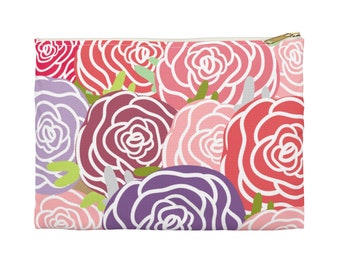 Pochette pour accessoires florale audacieuse