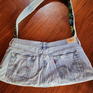 Geüpcycled handgemaakte Levi's & Cannabis Jean-portemonnee