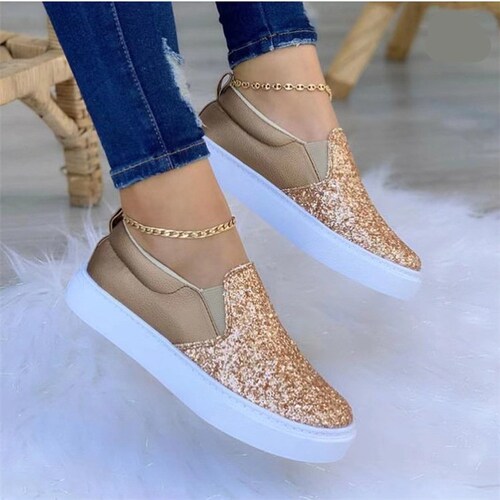 Women Stylish Colors Sequin Glitter Shoes With Match Colors Etsy