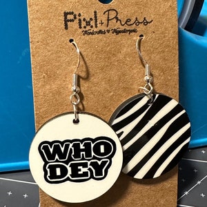 Who Dey Circle Earrings