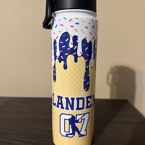 Custom Baseball Drip Water Bottle