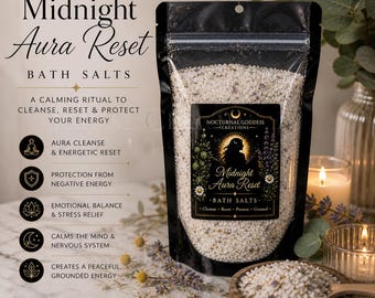 Midnight Aura Reset Bath Salts | Stress Relief, Aura Cleanse, Protection Ritual