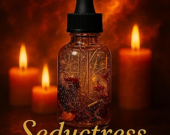 Seductress Flame Goddess | Glamour Magick Body Shimmer Oil | Ritual Attraction Oil for Confidence & Passion