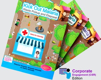 Kick Out Malaria Storybooks – 3 Titles – Large Print for School Library – 150 Copies - Corporate Engagement (CSR) Edition
