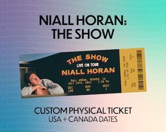 Custom Physical Commemorative Ticket | US + Canada 2024 Dates