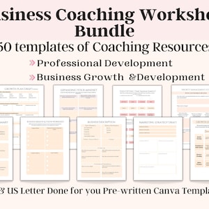 Business Coaching Worksheets, Business Coaching Workbook, Life Coaching Worksheets, Business Planner, Career Coach Workbook, Business Goals