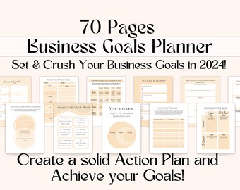 2025 Business Goal Planner, Business Goal tracker, Business Productivity Planner, Yearly Planner 2025, Business Planner for Revenue Growth