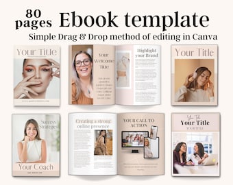 Course Creator Template, Ebook Template for Business, Ebook template canva for Coach, Lead Magnet Template for Coach, Course creator Ebook