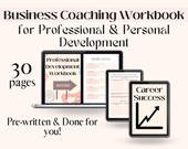 Business Coaching Workbook for Professional Goals and Personal Development, Life Coaching Bundle, Business Planner, Career Coach Workbook