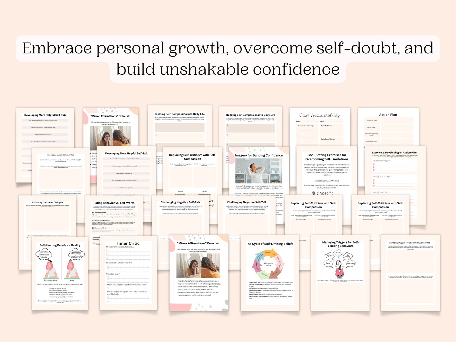 Life Coaching Templates for Self Esteem Workbook Template, Coaching ...