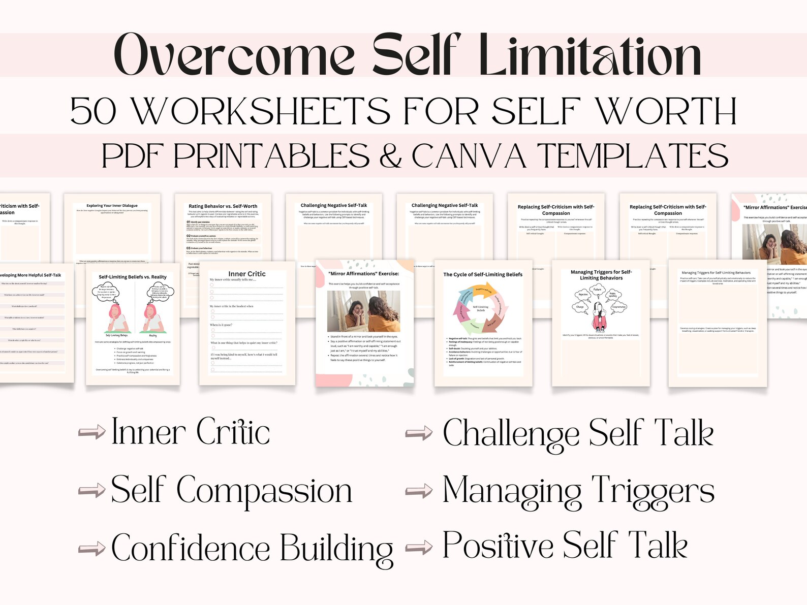 Life Coaching Templates for Self Esteem Workbook Template, Coaching ...