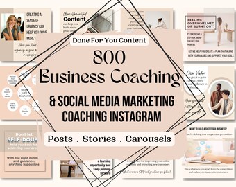 Business Coaching Templates, Social Media Coaching Instagram Templates, Business Coach Social Media Templates, Motivational Quotes Posts