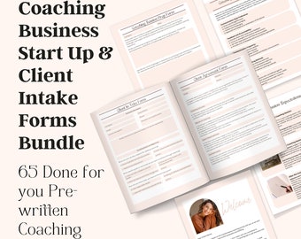 Coaching Intake Forms, Coaching Contract, Coaching Onboarding Templates, Coaching Worksheets, Business Startup Coaching Templates