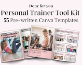 Fitness trainer workout template, Personal trainer lead magnet, Personal Trainer client welcome templates, Fitness planner, fitness template