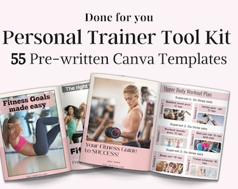 Fitness trainer workout template, Personal trainer lead magnet, Personal Trainer client welcome templates, Fitness planner, fitness template