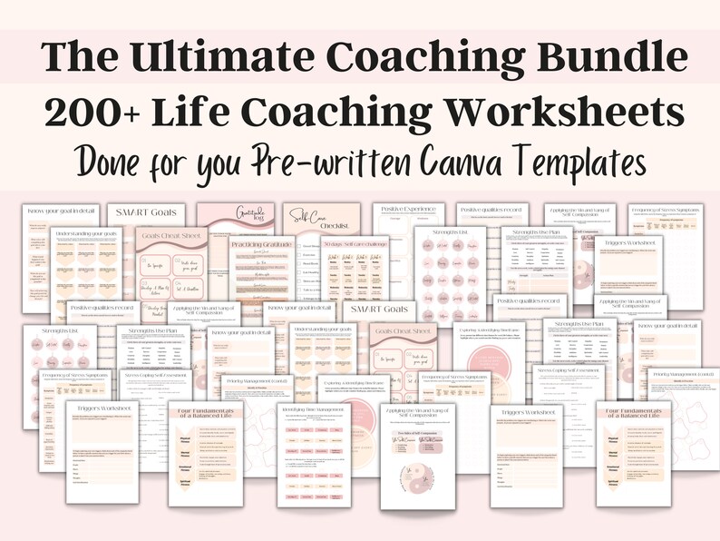 Life Coaching Workbook Self Love Workbook Life Coaching - Etsy