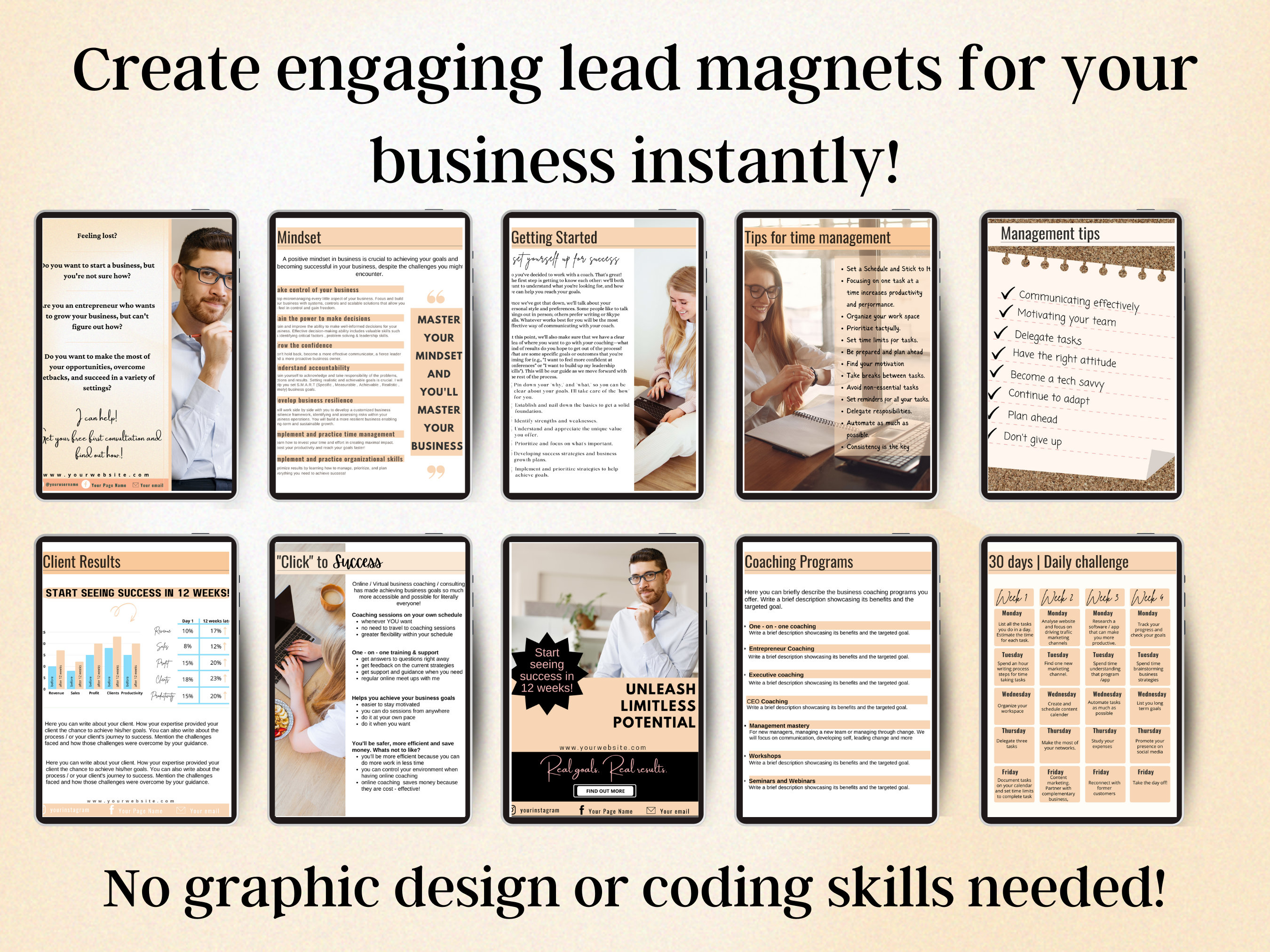 Business Coach Lead Magnet Template Business Coaching Tools - Etsy