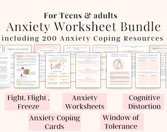 Anxiety worksheets,  Anxiety Coping skills, Coaching worksheets, Therapy worksheets for anxiety, Life Coaching resources, Coaching Workbook