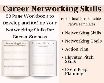 Karriere-Coaching-Vorlagen, Workbook für Karriere-Networking-Fähigkeiten, Karriere-Coach-Toolkit, Karriere-Coaching-Tools, Karriereentwicklung