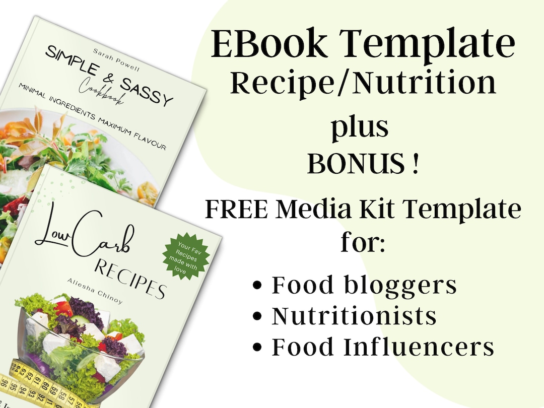 Ebook Template for Recipe , Recipe Book Printable , Recipe Binder ...
