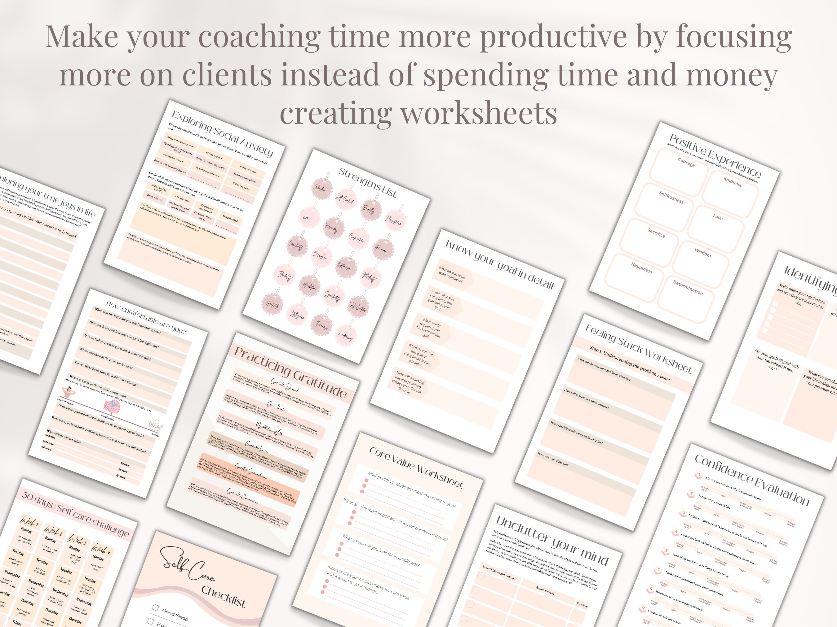 Coaching Worksheets, Self Love Workbook, Life Coaching, Workbook ...
