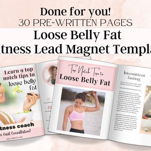 Modèles d&#39;aimant de plomb d&#39;entraîneur de fitness, modèles d&#39;entraînement, conseils pour perdre du poids et perdre de la graisse du ventre, modèle d&#39;ebook de fitness