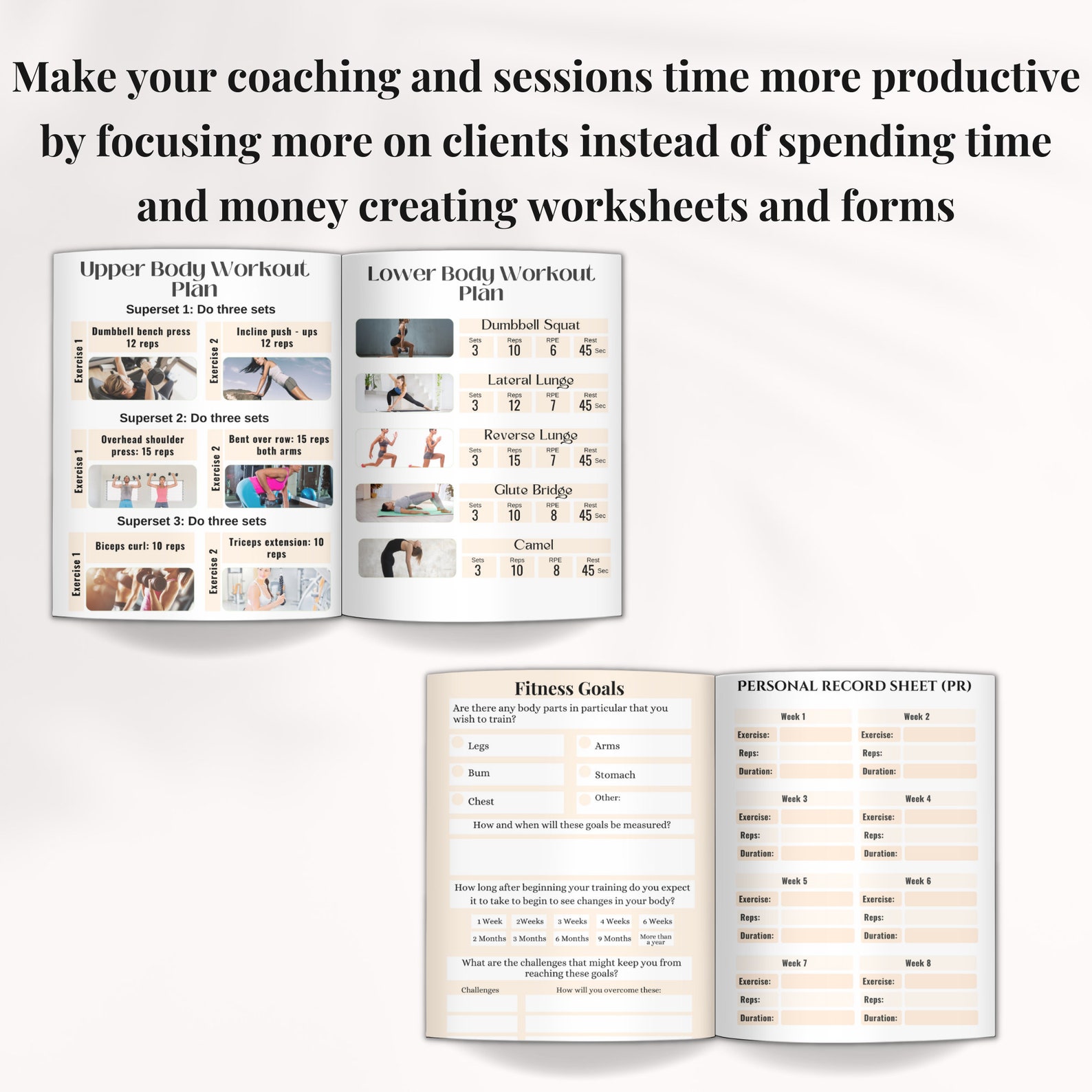 Fitness Client Intake Forms for Fitness Coach, Personal Trainer Client ...