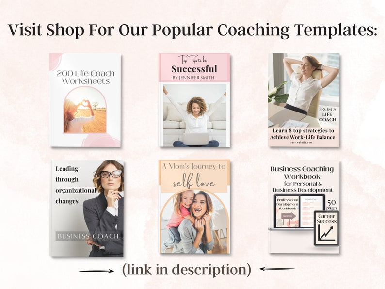 Life Coach Ebook Template for Work Life Balance, Coaching Worksheets ...