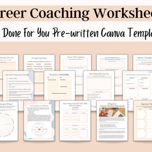 Career Coaching Templates, Career Change Workbook, Life Coaching Bundle, Career Coach Toolkit, Career Coaching Tools, Career Development