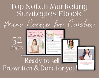 Middelen voor bedrijfscoaches, e-boeksjabloon voor bedrijfsmarketingcoach, tools voor levenscoaching, doelen voor bedrijfsmarketing, werkboek bedrijfscoach