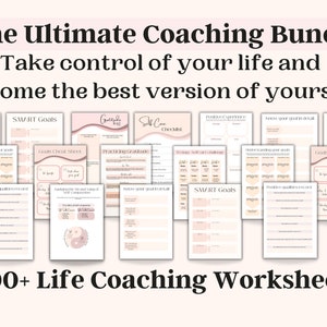 Self Coaching Templates, Life Coaching Workbook Template, Self love workbook, Life Coaching Bundle, Self Care Coaching Worksheet template
