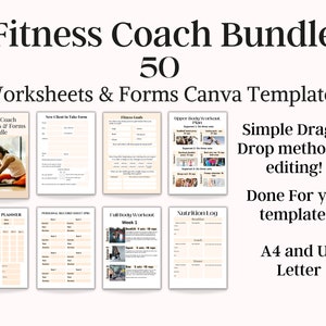 Fitness Client Intake Forms for Fitness Coach, Personal Trainer Client intake, Fitness planner, Fitness templates, Fitness Ebook template