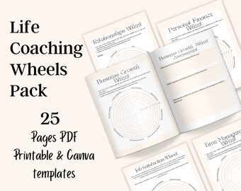 Coaching templates, Coaching Worksheets, Wheel of life, Coaching Toolkit, Coaching Wheels Templates, Worksheet Templates