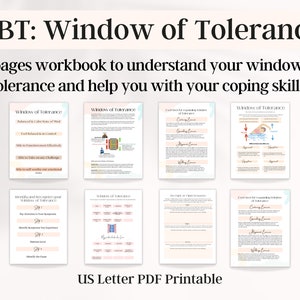 Window of tolerance worksheet, Distress Tolerance, Trauma therapy, Social Emotional learning, DBT worksheets, Anxiety Coping