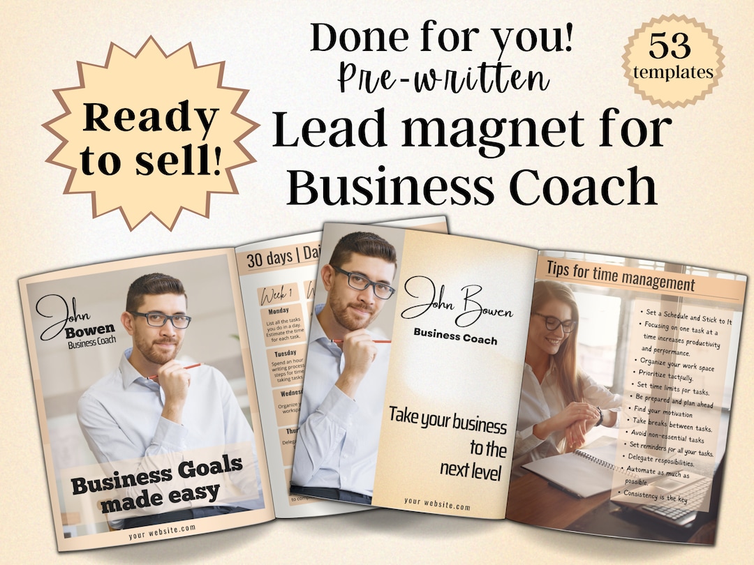 Business Coach Lead Magnet Template , Business Coaching Tools , Life ...