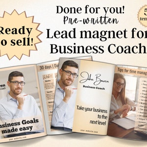 Business Coach Lead Magnet template , Business Coaching tools , Life Coaching tool kit , coaching program templates