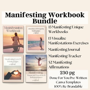 Manifestation Workbook, Manifesting Journal, Manifestation Planner, Manifestation Cards, Life Coaching Templates, Coaching Worksheets,