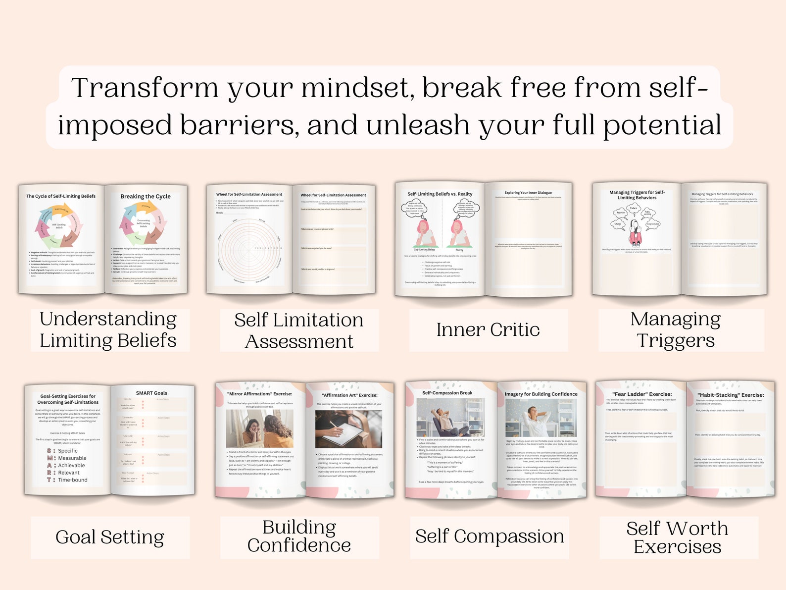 Life Coaching Templates for Self Esteem Workbook Template, Coaching ...