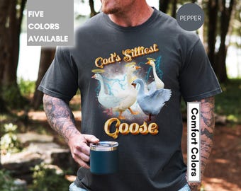 God's Silliest Goose Funny Sarcastic Vintage 90s T-Shirt, Retro 80s Silly Goose Shirt, Funny Retro God Shirt, Unisex Adult Gag CC17.500
