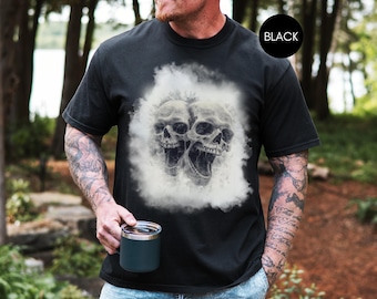 Comfort Colors Screaming Skull Vintage 90s Graphic Shirt Skeleton Y2k Goth Retro Tee 2000s Horror Clothes Melting Skull Grunge CC17.426