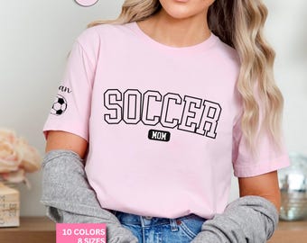 Custom Soccer Mom Shirt, Personalized Soccer Mom T Shirt, Customized Soccer Mom Gifts, Soccer Mama Tee, Soccer Mom Shirt, Soccer BC31.121