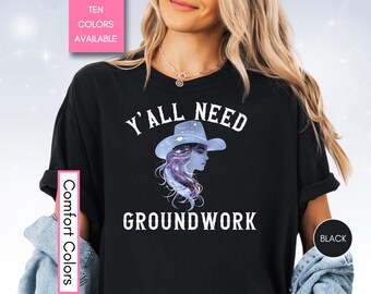 Horse Shirt Equestrian Shirt Cowgirl Shirt Western Riding Shirt Y'all Need Groundwork Equestrian Gift Riding Shirt Horse Trainer CC17.499