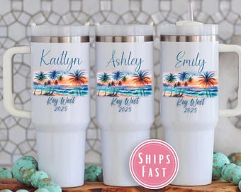 Custom Girls Trip 40oz Tumbler, Personalized Girls Weekend Tumbler, Bachelorette Party Favor Travel Mug, Besties Vacation Trip Mug TU.136