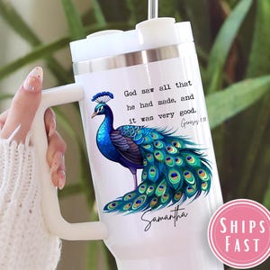 Peacock Stanley Cup - Etsy