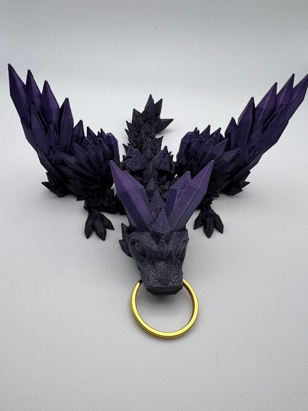 Crystal Wing Dragon Articulated key Chain - Etsy