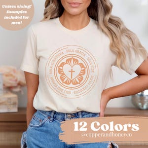 Die fünf Solas, Unisex-T-Shirt für Männer und Frauen, verbesserter Christ, Sola Gratia, Sola Fide, Solus Christus, Soli Deo Gloria, Sola Scriptura