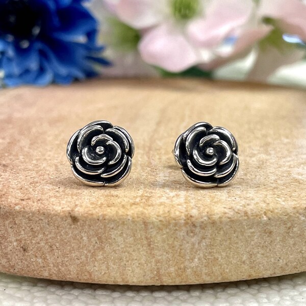 Rose Bud Earrings Etsy