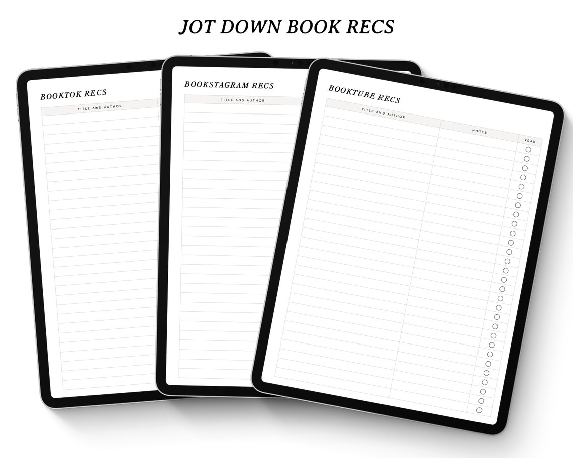 The Book Club Digital Reading Journal Book Reviews Reading - Etsy