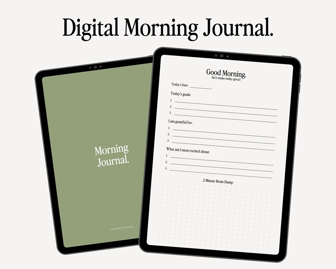 Digital Morning Journal iPad Journal Goodnotes5 Digital Gratitude